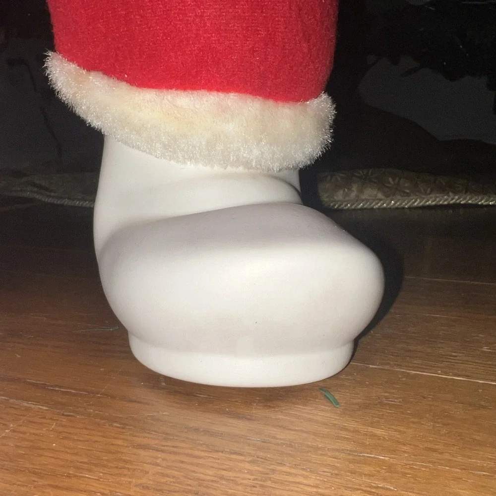 Vintage Rushton Co. Santa Claus Plush Doll Rubber Face‎ White Boots 20